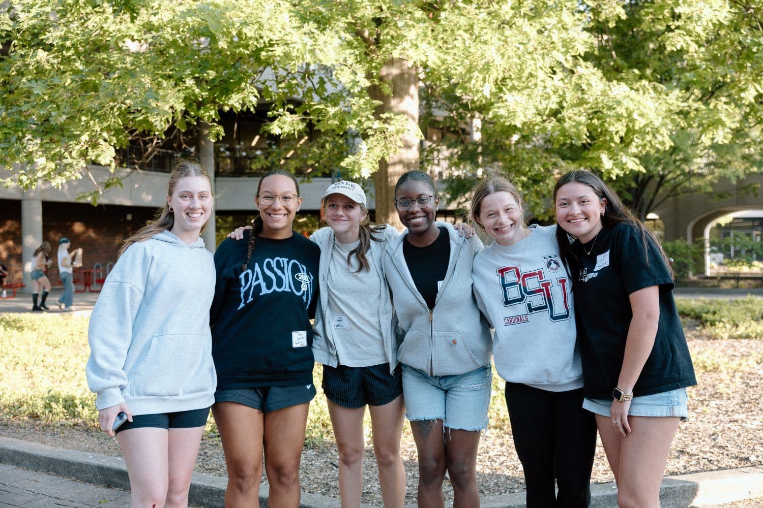 Students together at the fall retreat